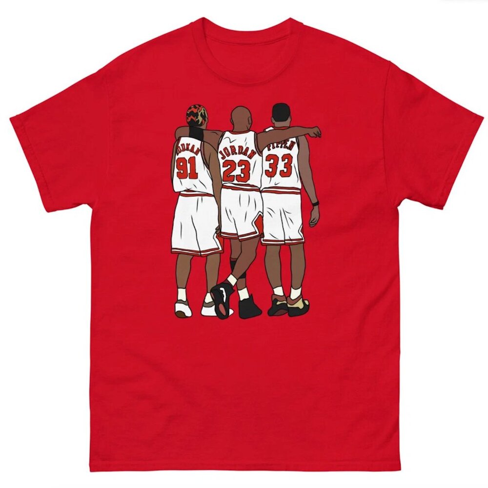 NEW Rodman, MJ, & Scottie Bulls Basketball T-Shirt